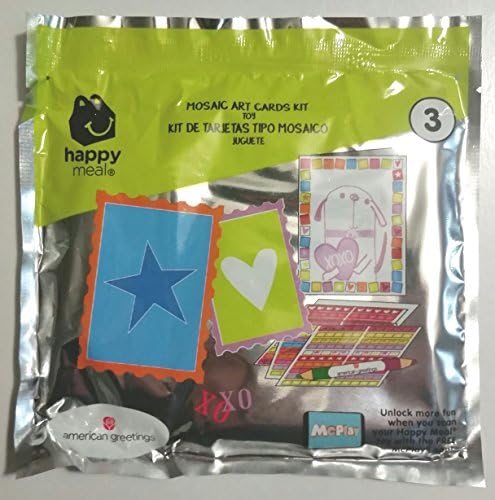 McDonalds American Greeting Mosaic Art Cards Kit #3 happy meal 2018