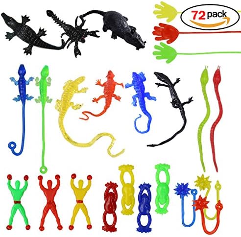 Heall 72Pcs Sticky Hands Toys Gift Set With Animals, Hands and Wall Climbing Climber Men For Children, Kids,Baby Education Toys