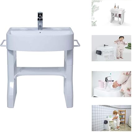Fxqin Enfants Lavabo Bebe Avec Tuyau Lavabo Drain Early Education Formation Lavabo Plan Vasque La Table De Toilette Pour Enfants Apprendre A Se Laver Le Visage Amazon Fr Cuisine Maison