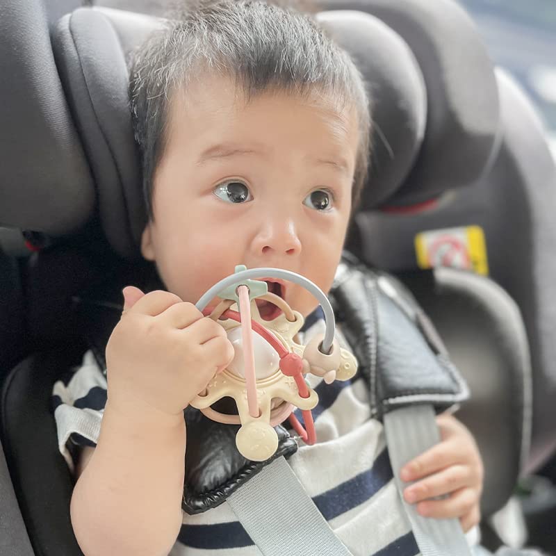 PandaEar Baby Sensory Toys 3 4 5 6 Months, Silicone Montessori Toys, Baby Teething Toy, Infant Rattle Teether Chew Toy Teething Ball Developmental Toy for Babies 0-6 Months 6 to 12 Months