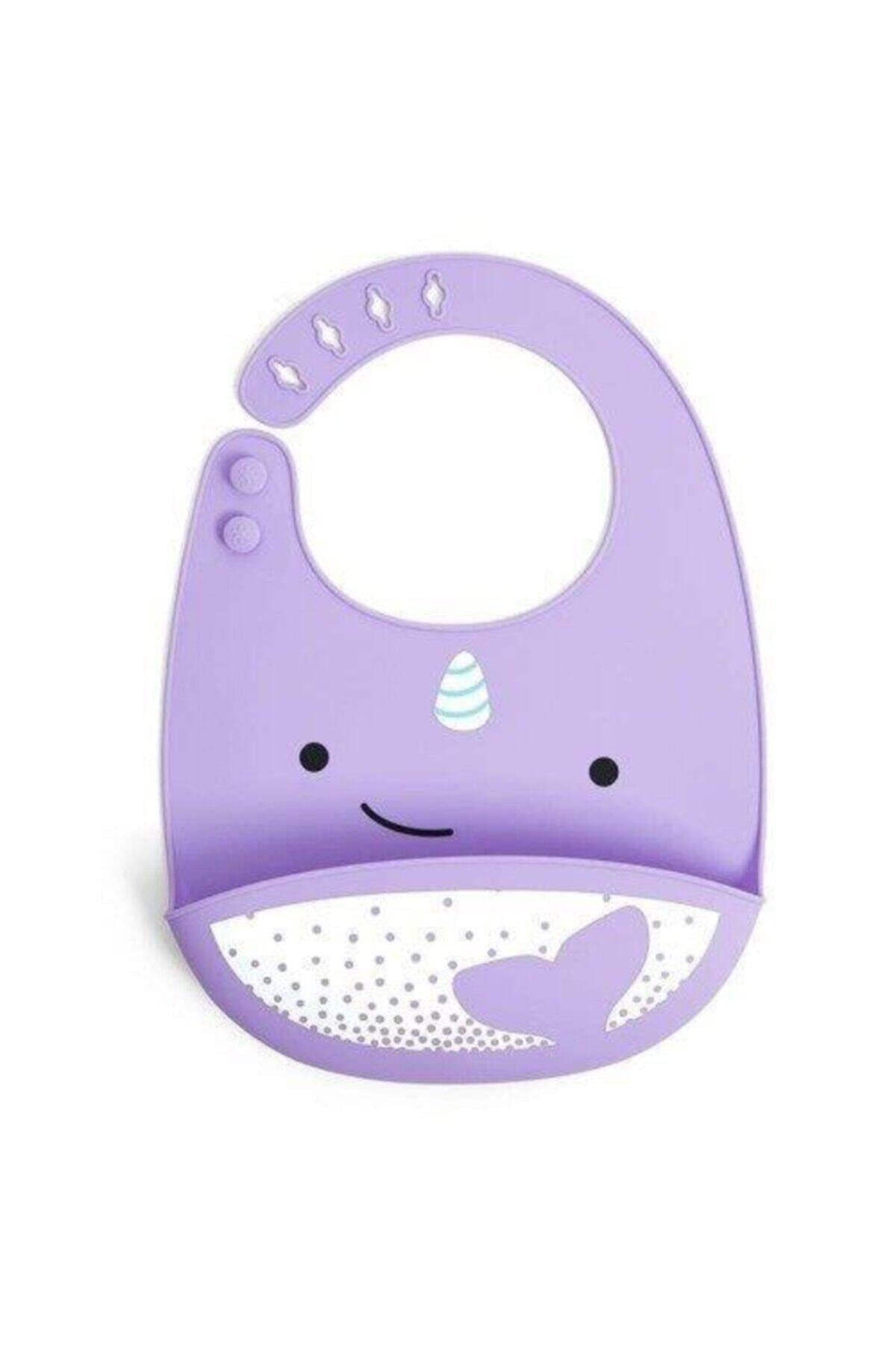 Skip Hop Zoo Fold and Go Silicone Bib, Narwhal, 9I415110