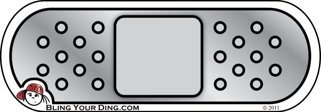 Bling Your Ding, Inc. - Silver Metallic Band-Aid Magnet