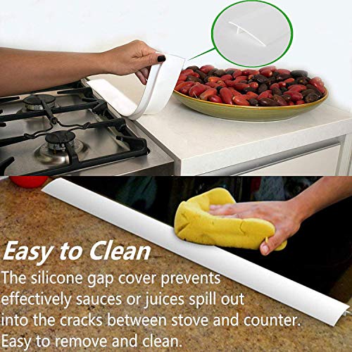 image for HELESIN Silicone Kitchen Stove Counter Gap Cover Long & Wide Gap Fille