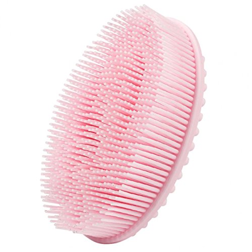 100 Silicone Bath & Shower Loofah Brush For Face & Body Gentel Scrub