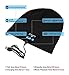 Bluetooth Knit Hat Headphones, Winter Beanie Slouchy Skullies Cap and Touchscreen Gloves Mitts for Men & Women, Wireless Stereo Heatsets Speaker Microphone and Volume Control (Black Hat +Black Gloves)