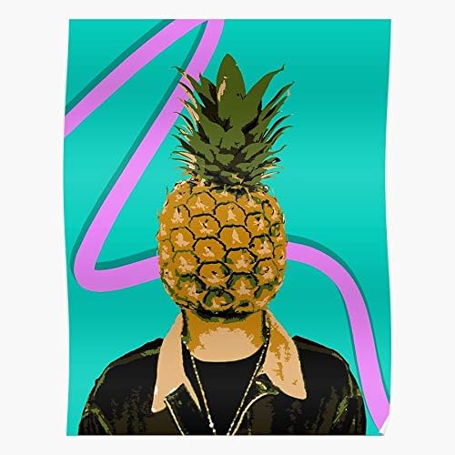 Weeknd Crazy Pineapple Tumblr Pop The Hair Music Geschenk für Wohnkultur Wandkunst drucken