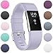 RedTaro Replacement Bands Compatible with Fitbit Charge 2, Classic & Special Edition Adjustable Sport Wristbands for Fitbit Charge 2 Women Men Large Small Lavender