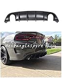 WeifangInspire Fits 2015-2019 Dodge Charger SRT New Rear Bumper Diffuser OE Style PP Splitter