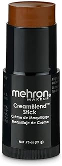 MehronCreamBlend Stick Makeup, Stick .75 oz (21 g), Dark 3