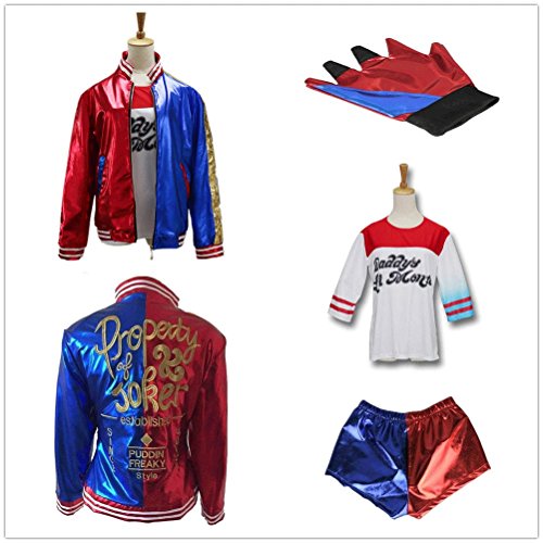 8048 - Suicide Squad Harley Quinn Costume Set Suicide Squad Cosplay Halloween (L)