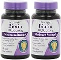 Biotin (10,000mcg) Maximum Strength 100 tablets(Pack of 2)