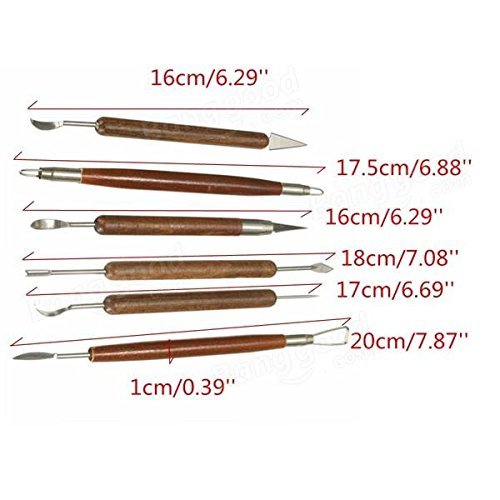 COMIART 6Pcs Carving Clay Sculpting Hand Chisel Modeling Making Woodworking Process Tool