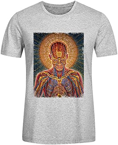 Perfectby Mens Short Sleeve Comfot Alex Grey Praying T Shirts Grey