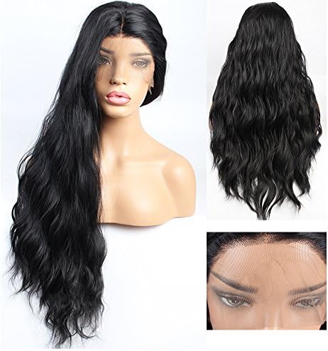 Stylistlee Lace Front Wig Long Body Wave Synthetic Wigs Heat Resistant Fiber Hair Half Hand Tied Wavy Wigs For Women