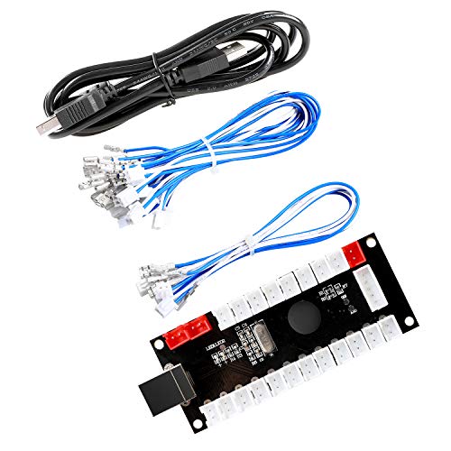 Guwarry 2-Player Zero Delay USB Encoder PC to HAPP Joysticks/HAPP Arcade Buttons for PC, MAME, Raspb - //coolthings.us