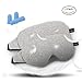 Eye Mask for Sleeping,2Pack Voluex Sleep Mask for Women Men Kids,100% Blackout Light Sleeping Mask with Adjustable Strap, Lightweight and Comfortable Blindfold for Travel, Shift Work, Naps（Gray）