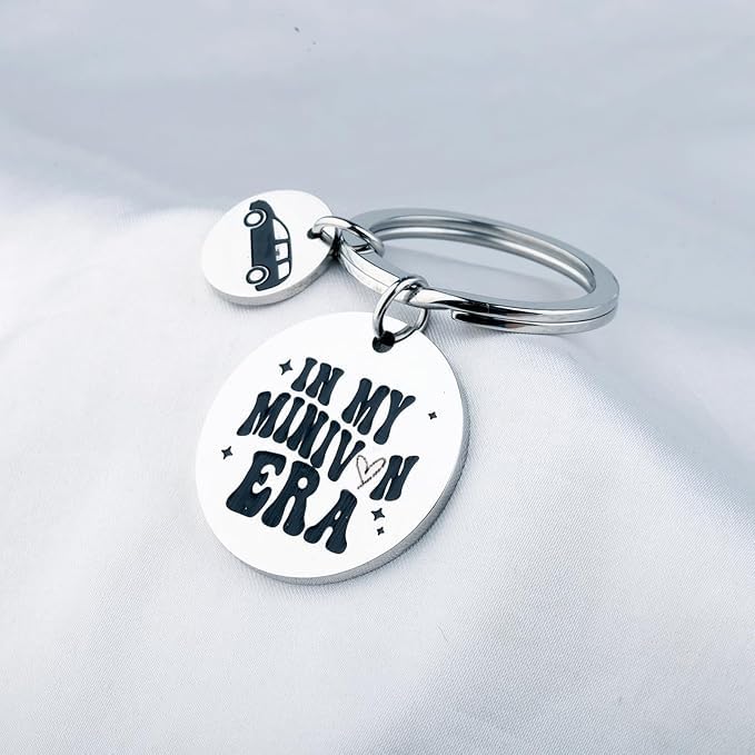 SEIRAA VAN Mama Keychain - In My VAN Era Stainless Steel Gift for Mini Van Drivers & Lovers
