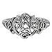 Sterling Silver Heart Pentacle Wiccan Pentagram Ring (Size 4-15)