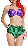 Dasbayla Women 2 Piece Swimsuit Glitter Mermaid Plus Size Holographic Bikini Set