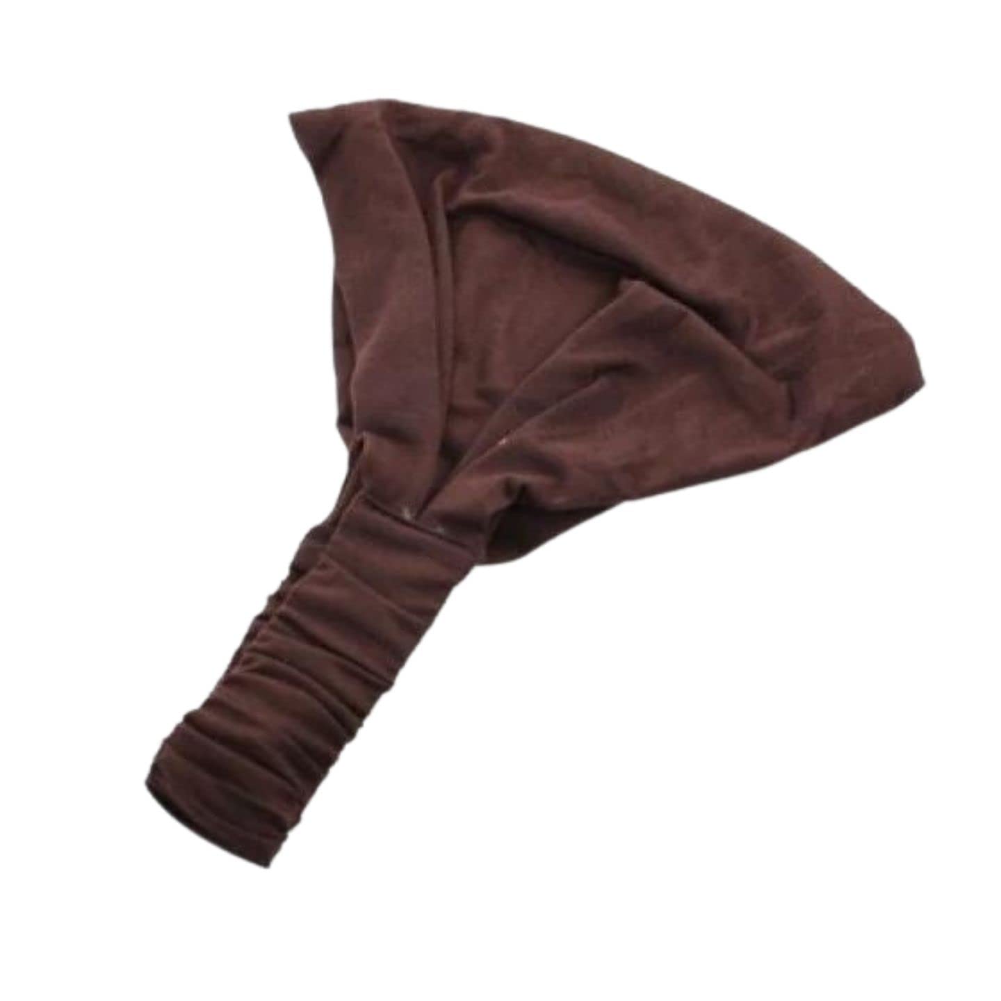 Topkids Accessories Adjustable Headbands for Women's Hair and Girls, Women's Fashion Headbands, Stretchy Headbands for Women, Wide Headband, Cotton Headbands for Women, Fabric Headband (Brown)