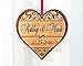Personalized Heart Love Christmas Ornament Gfit for Anniversary, Valentines Day, Christmas, Pet, Engagement, Babys First, Couples Mom Dad, Fiance, Wedding