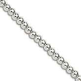 JewelryWeb 925 Sterling Silver Necklac Beaded Box Chain Necklace Chain-Necklace for Women and Men in Choice of Lengths