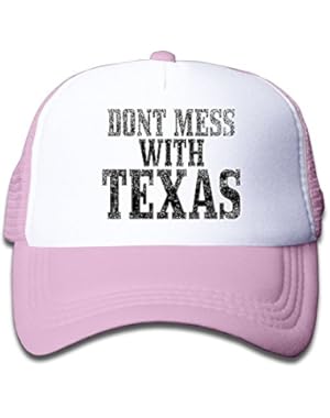Don't Mess With Texas Mesh Hat Trucker Style Outdoor Sports Baseball Cap With Adjustable Snapback Strap For Kid's...
