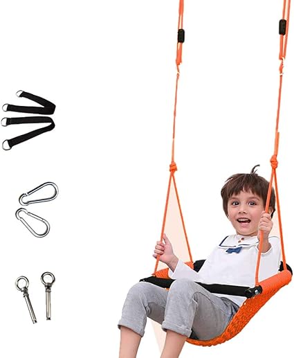 Amazon Co Jp ブランコ 子供 手作り ハンモック チェア アウトドア お家 背もたれ付 ブランコ 吊り下げ 通気性 長さ調整 室内遊具 自宅 コンパクト プレゼント 持ち運び お庭 キャンプ 取り付け簡単 公園 橙 おもちゃ