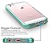 iPhone SE Case, Ansiwee Reinforced PC Frame Highly Durable Crystal Slim Shock-Absorption Flexible Soft Rubber TPU Bumper Hybrid Protective Case for Apple iPhone SE/iPhone 5s 5 (Mint Green)
