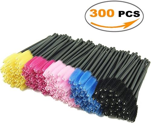 Mascara Brushes, LEOKOR Disposable Mascara Wands Eye Lash Brushes Eyelash Applicators Makeup Brush Kit (300 Pcs)
