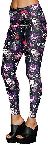 Hamrank Ladys Halloween Trick Or Treat Prints Capri Leggings Tights(Trick Or Treat,L)
