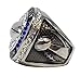 Decade Awards Silver Fantasy Football Champion Ring | Style B | Heavy FFL League Champ Ring with Stand