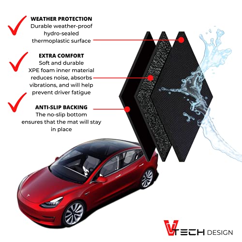 V Tech Design Tesla Model 3 Floor Mats 2021 2022 Updated Deeper