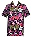 Hawaiian Shirt for Mens Flamingo Short Sleeve Beach Aloha Shirt Black L