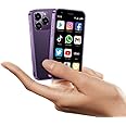 roiesvry XS16 3.0 inch Mini Smartphone 4G LTE Android 10 Quad Core 2000mAh Type-C Dual SIM Small Mobile Phone (Purple, 2GB RAM 16GB ROM)