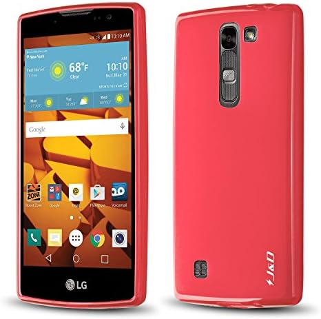LG Volt 2 Case, J&amp;D [Drop Protection] Volt 2 Case [Slim Cushion] Shock Resistant Protective Premium Jelly Case Slim Case for LG Volt 2 (Red)