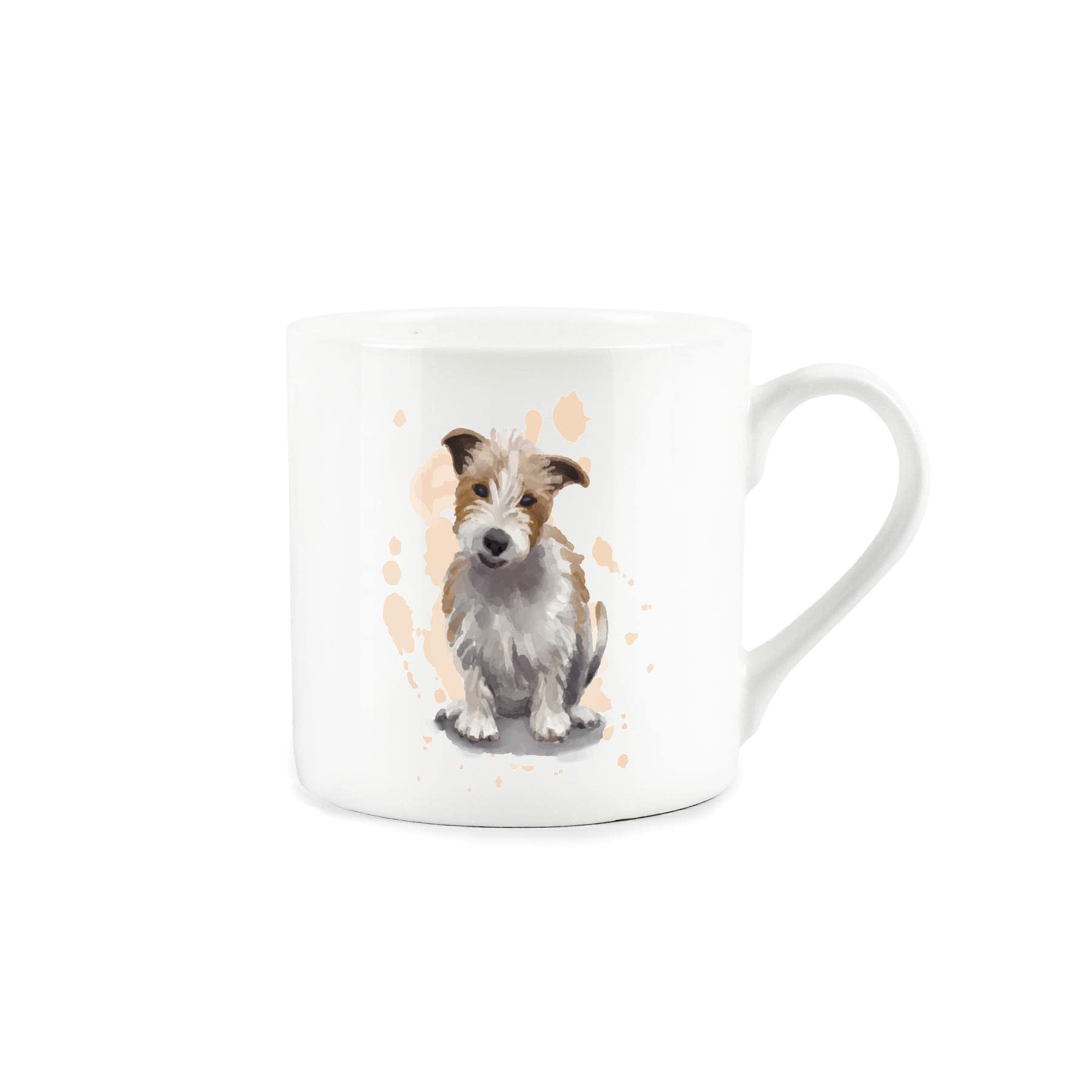 Purely Home Terrier Mug - Bone China White Coffee/Tea Present Gift for Dog Lovers