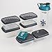 Fit & Fresh Original Jaxx FitPak, Insulated Cooler Lunch Box, Meal Prep Bag with 6 BPA-Free Portion Control Containers, Ice Pack, 28 oz Shaker Cup, Teal