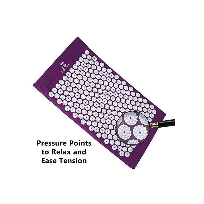 Acupressure Mat and Pillow Set by DoSensePro + Hot/Cold Gel Pack, Massage Mat for Back and