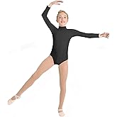 Danzcue Girls Turtle Neck Leotard Long Sleeve Bodysuit
