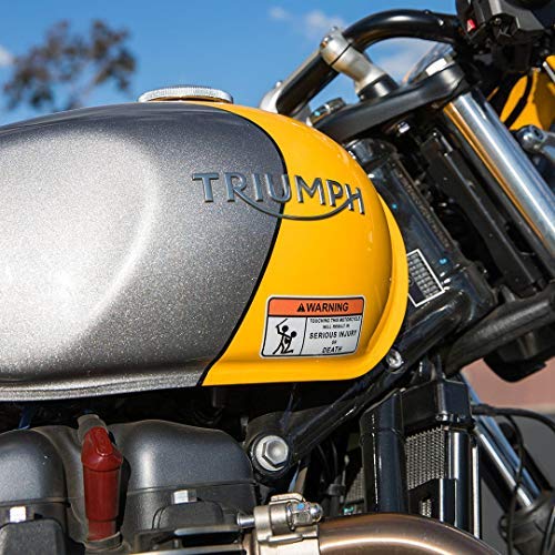 Funny Warning Sticker for Motorcycles, Riders and Gifts - Touching Will Result in Serious Injury Or Death (2 Pack) - Thumbnail 2
