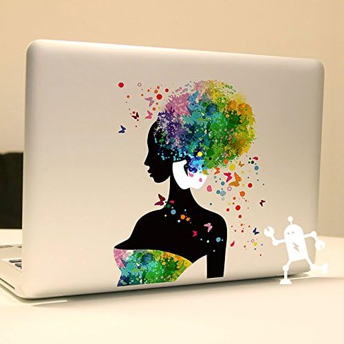 MacBook Sticker/MacBook Decal/Laptop Sticker/Laptop Decal/Partial MacBook Pro/Air 13 Rainbow Girl Decal Sticker/Surface Skin/Decor Decal Sticker