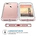 ULAK Compatible with iPhone 8 Plus/iPhone 7 Plus Case Clear, Slim Fit Shockproof Bumper PC Frame TPU Back, Proffesional Protective Case Cover for Apple iPhone 7 Plus/8 Plus 5.5 inch, Rose Gold Frame