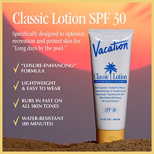 Vacation Classic Lotion SPF 30 Sunscreen with Included Air Freshener