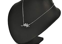 Aoloshow Stainless Steel Abby Name Necklace Initial