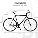 Outroad Fixed Gear Single-Speed Fixie Urban Track Bike Free Wheel, Blackthumb 1