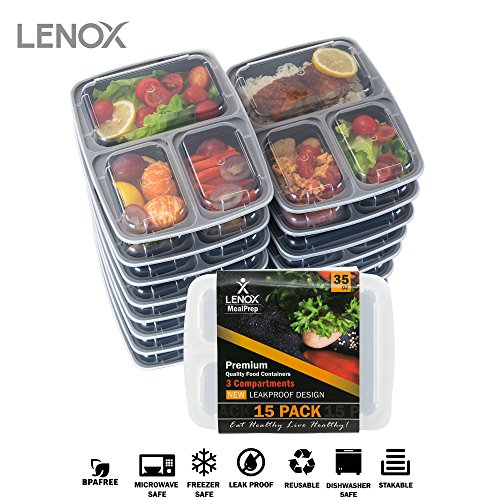 Food Storage Container 15-PACK Meal Prep