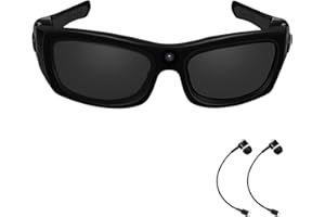 eovas Camera Sunglasses Video Glasses Camera Bluetooth Glasses Camera UV Protection Polarized Lens Sport Action Glasses for Travel, Outdoor, Cycling, Driving, No Sound