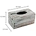 MyGift Decorative Rustic Torched Wood Tissue Box Holder, Bathroom Rectangle Tissue Box Cover