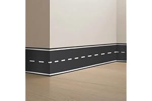 QUCHENG Wall Border Road Stickers Street Nursery Decor Boys Bedroom Decals Vehicle Removable Wallpaper Kids Room Vinyl Murals DIY Cute Decorations